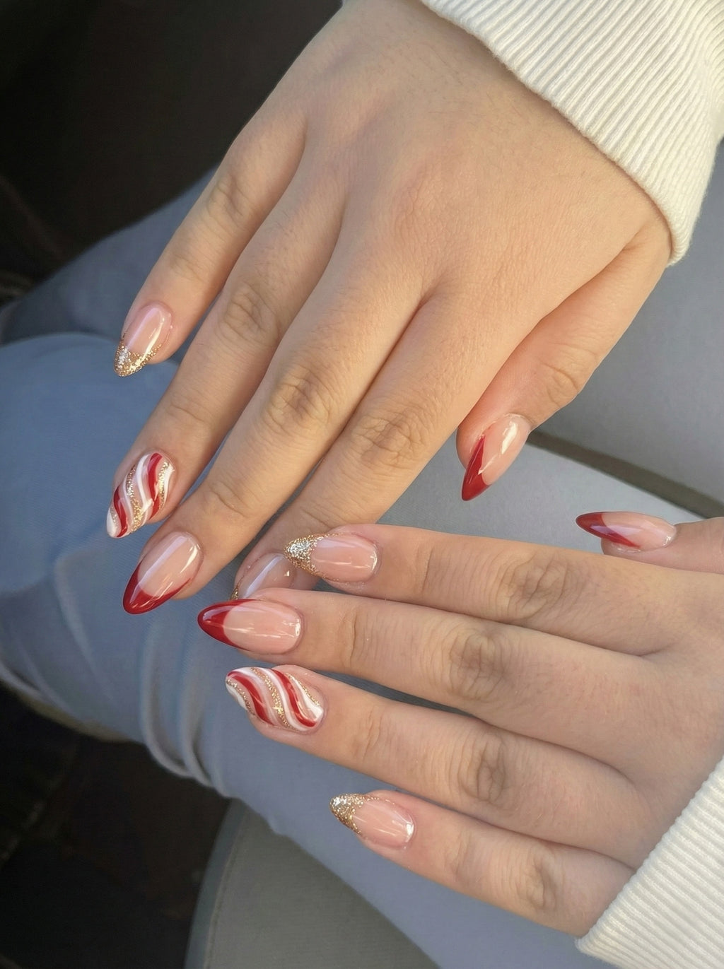 Pink & Gold Blush Elegance Press-On Nail Set Accezia™