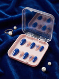 Accezia Royal Blue - Medium Almond | Reusable Luxury Press On Nails With Application Kit Accezia™