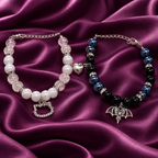 Hello kitty x batman (black edition) matching bracelet