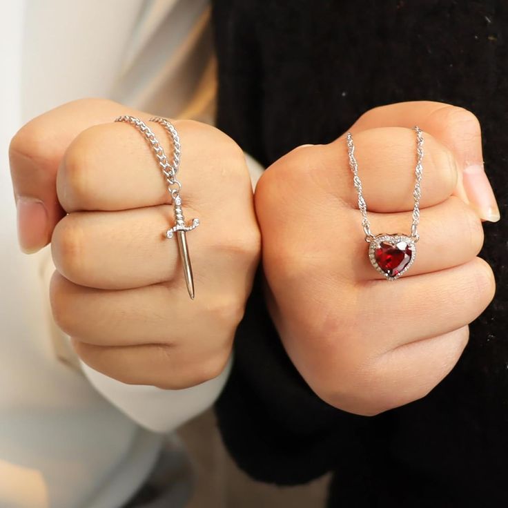 Heart & Sword pendent