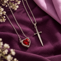 Heart & Sword pendent