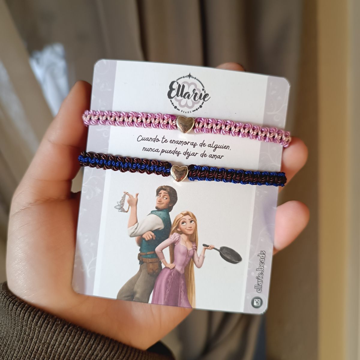 Rapunzel & Flynn Rider matching bracelet