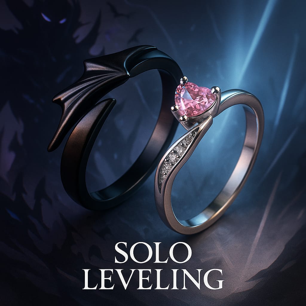Solo leveling black and pink matching ring Accezia™
