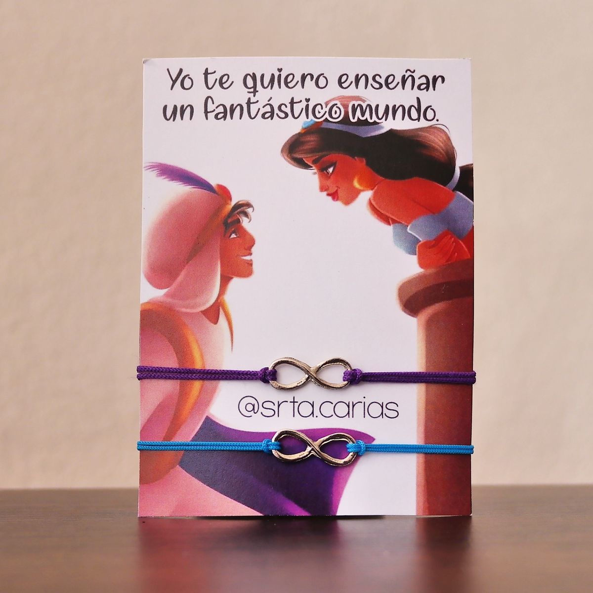 Aladdin & jasmine couples matching bracelet