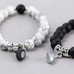 White & black stone matching bracelet Accezia