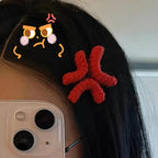 Angry girl cute hairpin