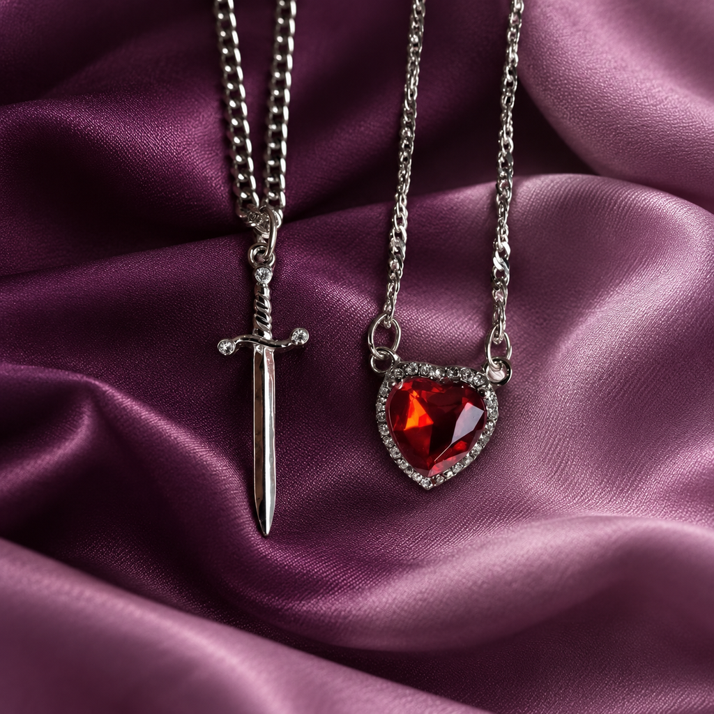 Heart & Sword pendent