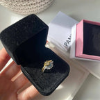 Stainless shining sun moon Ring Accezia