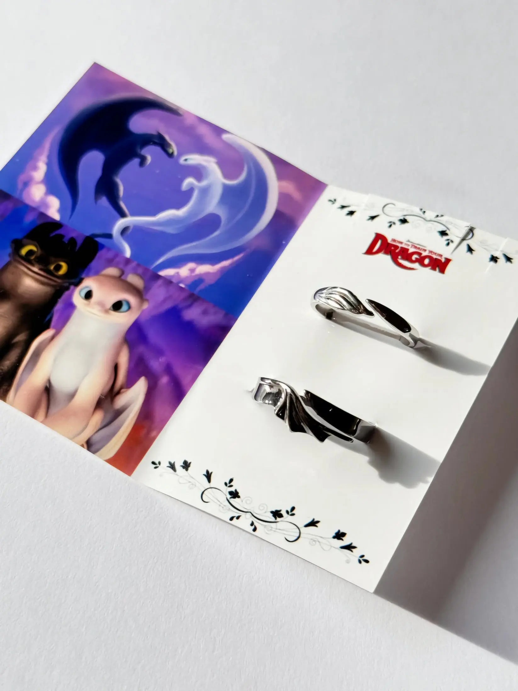 Light fury x night fury couple ring Accezia