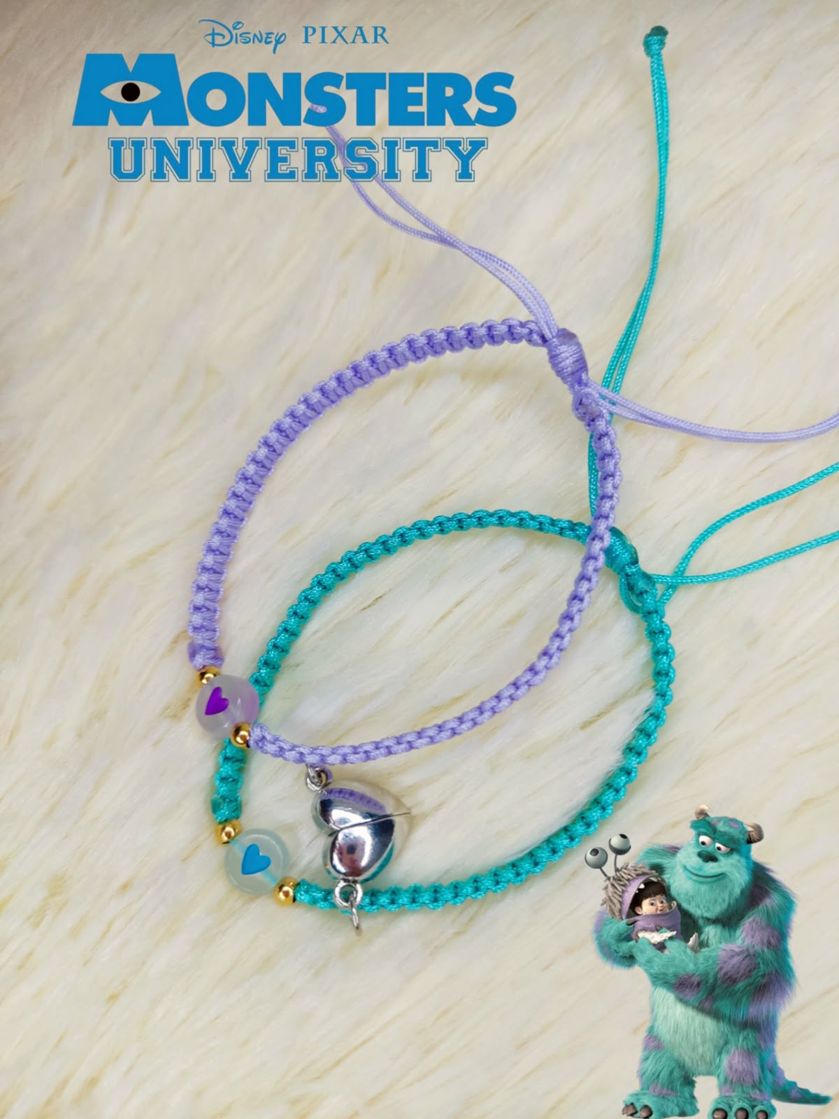 Monster University matching best friend tread bracelet