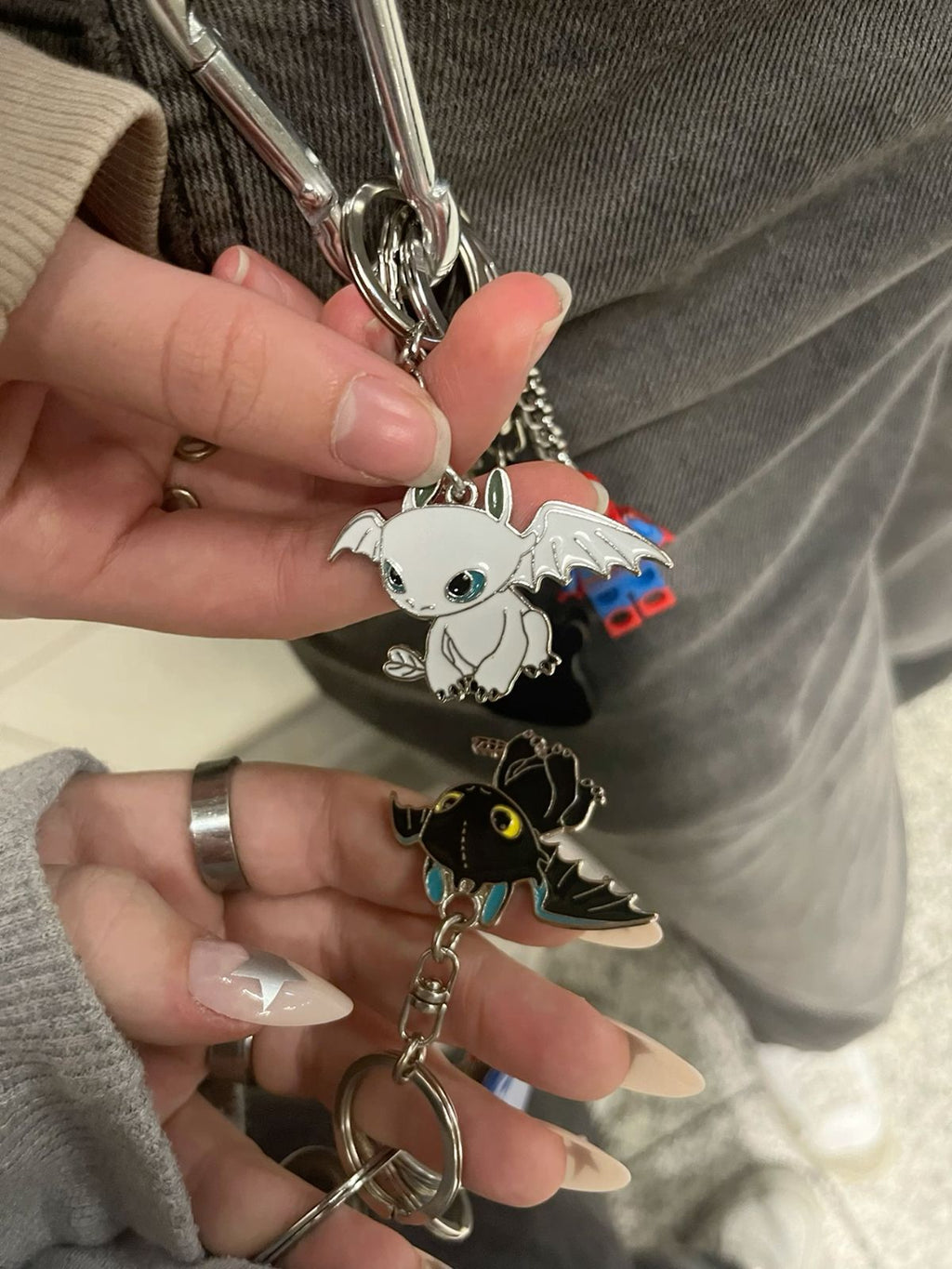 Dragon ring keychain