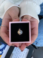 Stainless shining sun moon Ring Accezia